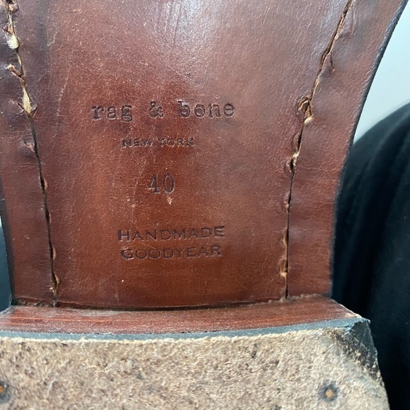 Rag&Bone Black Norton Tall Moto Combat Boots Sz 9 - Picture 9 of 11